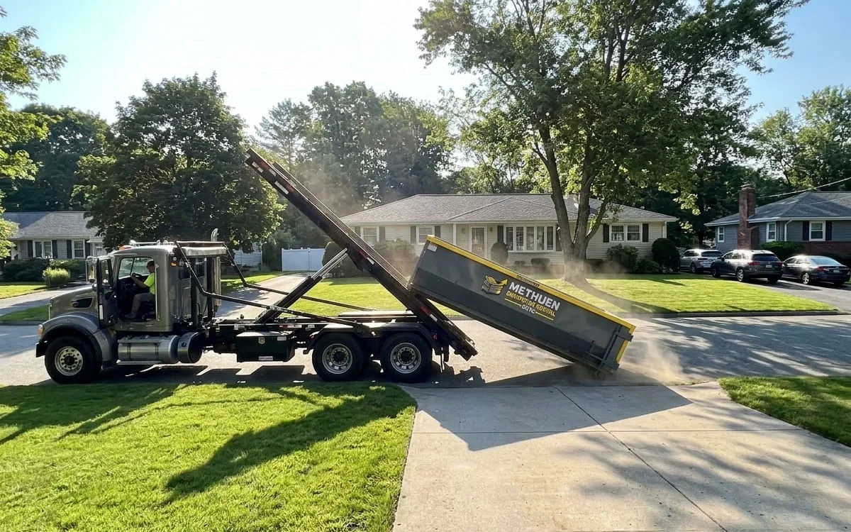 Dumpster rental in Pelham NH Roll-off dumpster rental serving Pelham, NH